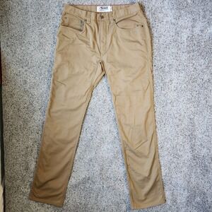 Mountain Khakis Lodo Pant Slim Tailored Fit 33x32 Khaki Tan Stretch Outdoor EUC